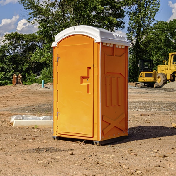 how often are the portable restrooms cleaned and serviced during a rental period in Troy